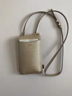 MACARONIG STYLEスマホお財布ショルダー(プラチナゴールド)