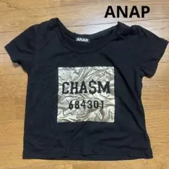 ANAP 半袖Tシャツ ブラック ゴールドロゴのサムネイル