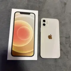 超美品 割れ傷なし iPhone 12 ホワイト 本体 箱付き バッテリー86%