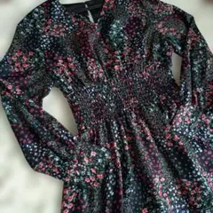 N.ナチュラルビューティーベーシック　花柄　長袖　ワンピース