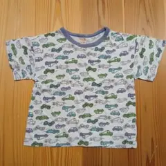 petit main　キッズ　半袖Tシャツ　110cm　レトロ車柄　ブルー系