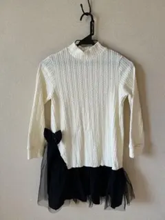 Bee des Bee ワンピース 130cm ホワイト・ブラック