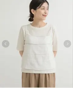 【美品】『別注』olu’ment×DOORS　コットンモス刺繍キャミソールのサムネイル