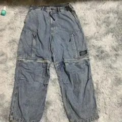 GU カーゴパンツ Lサイズ デニムブルー