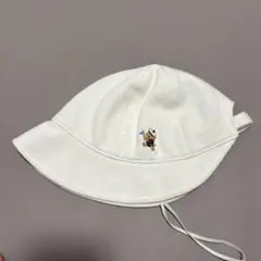 familiar ベビー帽子 45-47cm ホワイト クマ刺繍