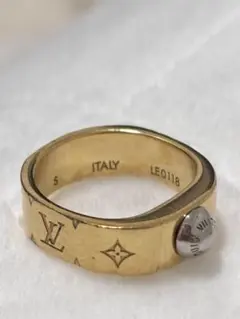 LOUIS VUITTON リング 指輪 ナノグラム　ゴールド S