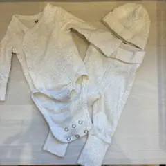 【H&M】ロンパース　レギンスセット　帽子　50