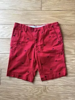 Paul Smith ポールスミス　ハーフパンツ　ショートパンツ　赤　刺繍