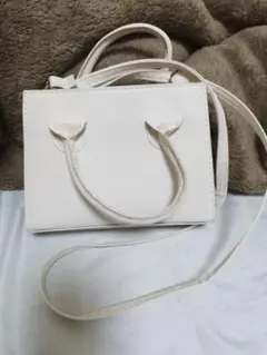 ショルダーバッグ ハンドバッグ 2way ホワイト