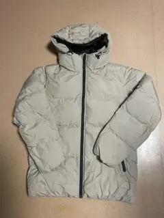 フード付きダウンジャケット ベージュ