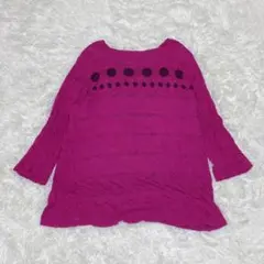 Liliane Burty レディース 長袖Tシャツ LL ドット ピンク 綿のサムネイル
