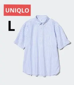 UNIQLO オックスフォード　ストライプ　オーバーサイズプルオーバー　Lサイズ