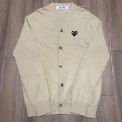 PLAY COMME des GARÇONS ベージュカーディガン L