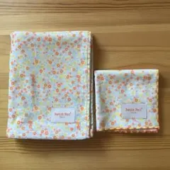 新品　未使用　Petit Pan タオルセット　フラワー　オレンジ♪♪