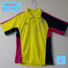 MIZUNO　ミズノ　テニスウェア　襟付　ゲームシャツ　半袖ポロシャツ　Lサイズ