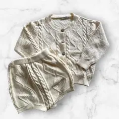 韓国ベビー　gil&niya ニットカーディガン　　セットアップ　80cm