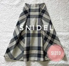 Snidel ロービングチェック ミディスカート