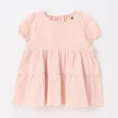 プティマイン　ピンク ティアードチュニック 90cm