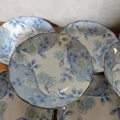 有田焼　中皿　青い花柄 　10枚セット