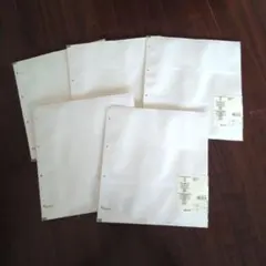 無印良品 フォトポケット A4ワイド　リフィール 4穴　6枚セット　5パック