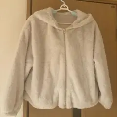 NICE CLAUP ボアフードジャケット ナイスクラップ ファー パーカー F