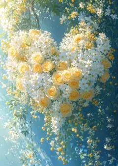 【水彩画風】 陽だまりに咲く、幸せの花心（はなごころ）｜水彩画風デジタルアート