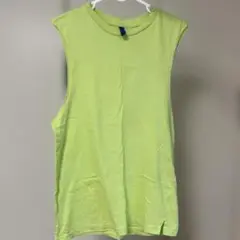 値下げ　H&M ライムグリーン タンクトップ XS