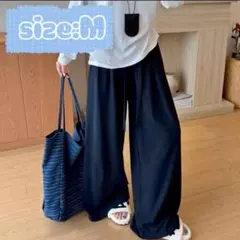 カジュアル ワイドパンツ レディース 体型カバー ゆったり 楽ちん ウエストゴム