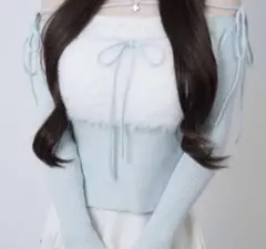 ルミニョン ♡ Lumi bijou ribbon baby tee - メルカリ
