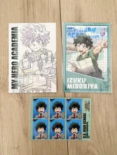 デク 緑谷出久 ポストカード ステッカー ヒロアカ