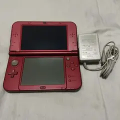 New Nintendo 3DS LL メタリックレッド 本体とACアダプター