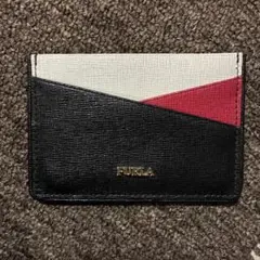 FURLA カードケース 黒/白/赤