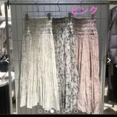 新品 SNDEL Sustainaシャーリングステッチスカート ピンク 1