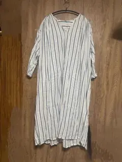 GU ストライプ 七分袖 シャツワンピース