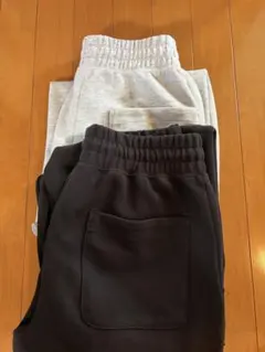 ユニクロ C スウェットワイドパンツ 2点セット ブラック グレー Sサイズ