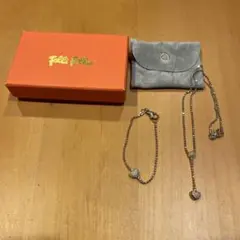 Folli Follie ハート型チャーム ブレスレットとネックレス