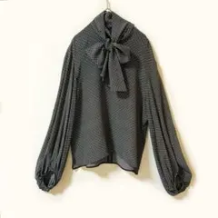 極美品✨ エストネーション シルク100%ボウタイ 長袖 シャツ ブラウス 36のサムネイル