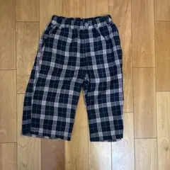 チェック柄ハーフパンツ 140サイズ ネイビー系