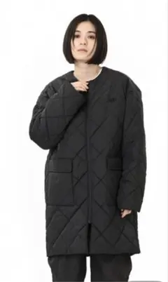 New Balance キルティングロングジャケット L