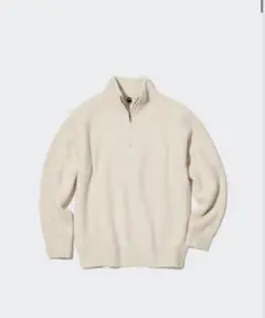 ユニクロ　UNIQLO スフレヤーンハーフジップセーター