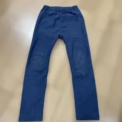 裏起毛レギンス 110 ネイビー　デニム風　裏ポカ　ユニクロ　ストレッチ　パンツ