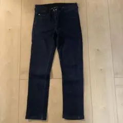 ダークブルー ドットパターン デニムパンツ