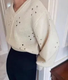 EDIT FOR LULU ロングケーブルニットカーディガン DAY CLOSET ニット セーター レディース 長袖ぷっくりケーブル