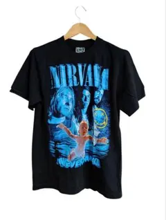 ★NIRVANA★ ブラック バンドシャツ★L★インパクト★派手★程度◯★