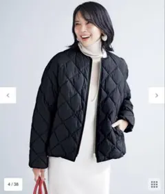 【新品】TAION ブラック S キルティングダウンジャケット