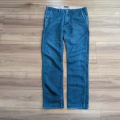 カフィカ KAFIKA ストライプ裏地 デニムスウェットパンツ