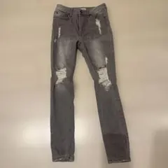 SeaRoomlynn スキニーデニム ダメージ加工 グレー Sのサムネイル