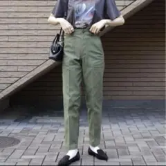 オリーブグリーン ワークパンツ M