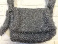 LOWRYS FARM シルバー ファンシーヤーン ショルダーバッグ