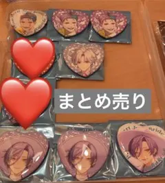 にじさんじ ジュンブラ ハート缶バッジ ジョー・力一 榊ネス 葛葉